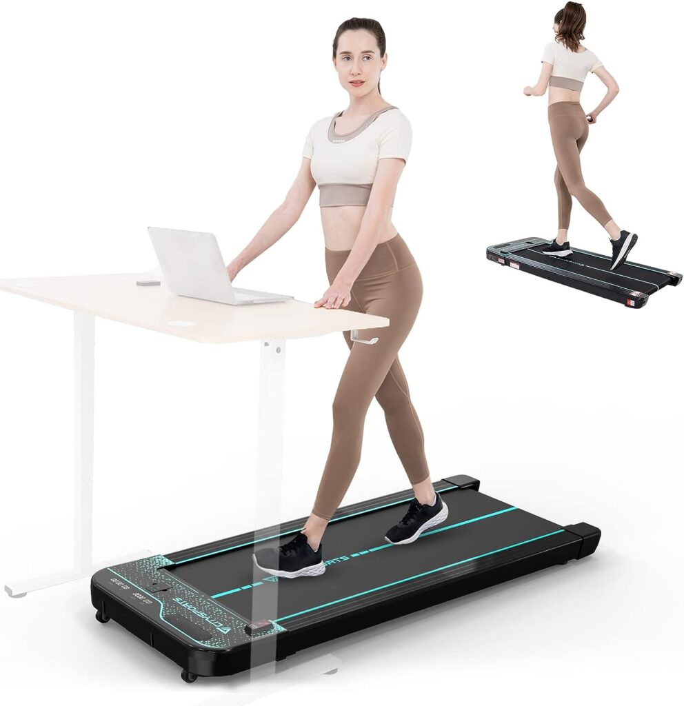 CITYSPORTS Treadmill | Portable Fitness Walking Pad, Bluetooth Speaker Treadmill for Home with LCD Display, Slim Under-Table Treadmill for Home Office