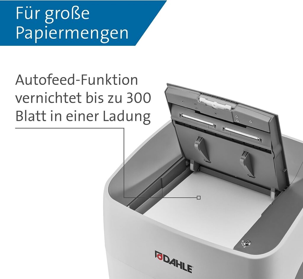 Dahle Autofeed Document Shredder (P-4, Particle Cut)